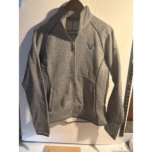 Cutter & Buck Villanova University Women Gray‎ Full Zip Knit Jacket Size M